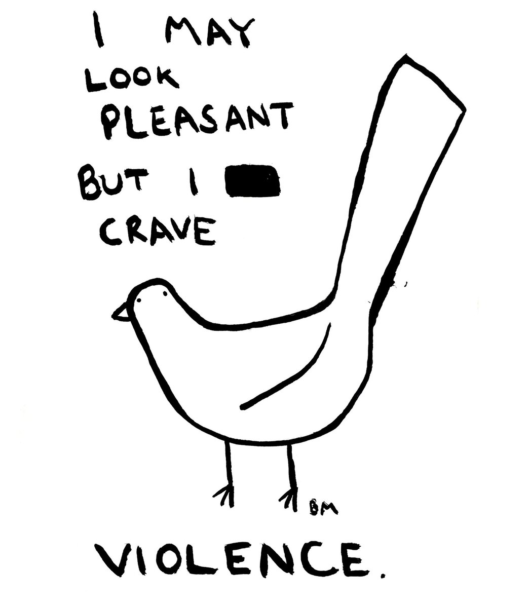 BadlyDrawnBears's tweet photo. I may look pleasant but I crave violence xox https://t.co/ruwHqNyPw6