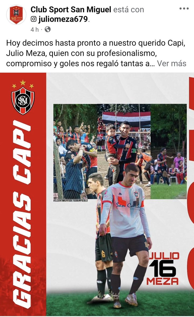 🚨💣 ¡Primicia deportiva!
El gran Julio Meza, referente de nuestra Liga Misionera de Fútbol (LMF), continuará su carrera en el 30 de Agosto de Santa Rosa para este 2025. 🔴⚫ ¡Mucho éxito, Capi! 👏
#FútbolParaguayo #JulioMeza #30DeAgosto #LMF
<a href="/Juli0meza16/">Julio Meza</a>
