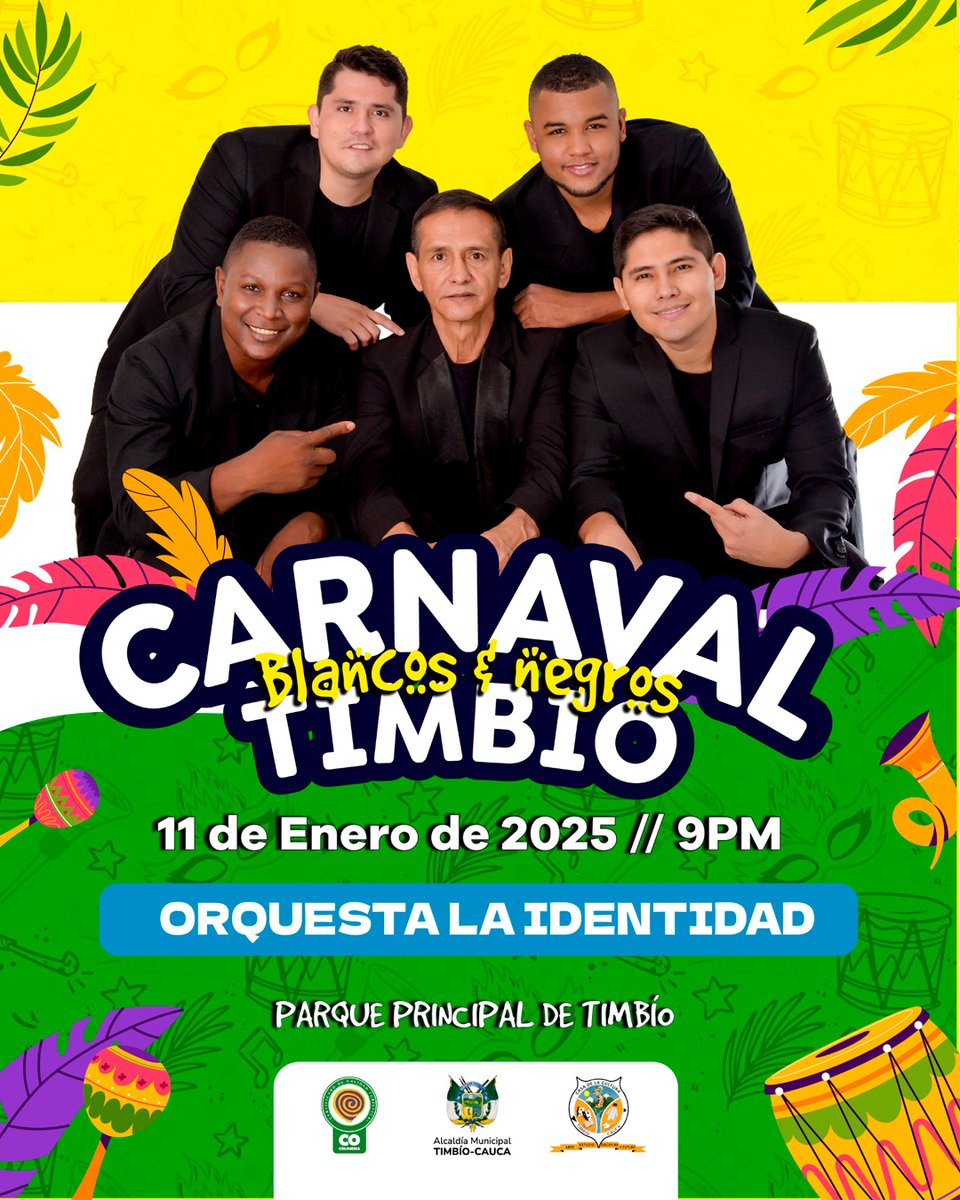 ¿Están listos para gozar 💃🕺🔥⚡ #timbiocauca?
📆 Hoy, 11 de Enero
📍 Parque Principal
🕘 9PM
<a href="/TimbioCauca/">AlcaldiaTimbioCauca</a>