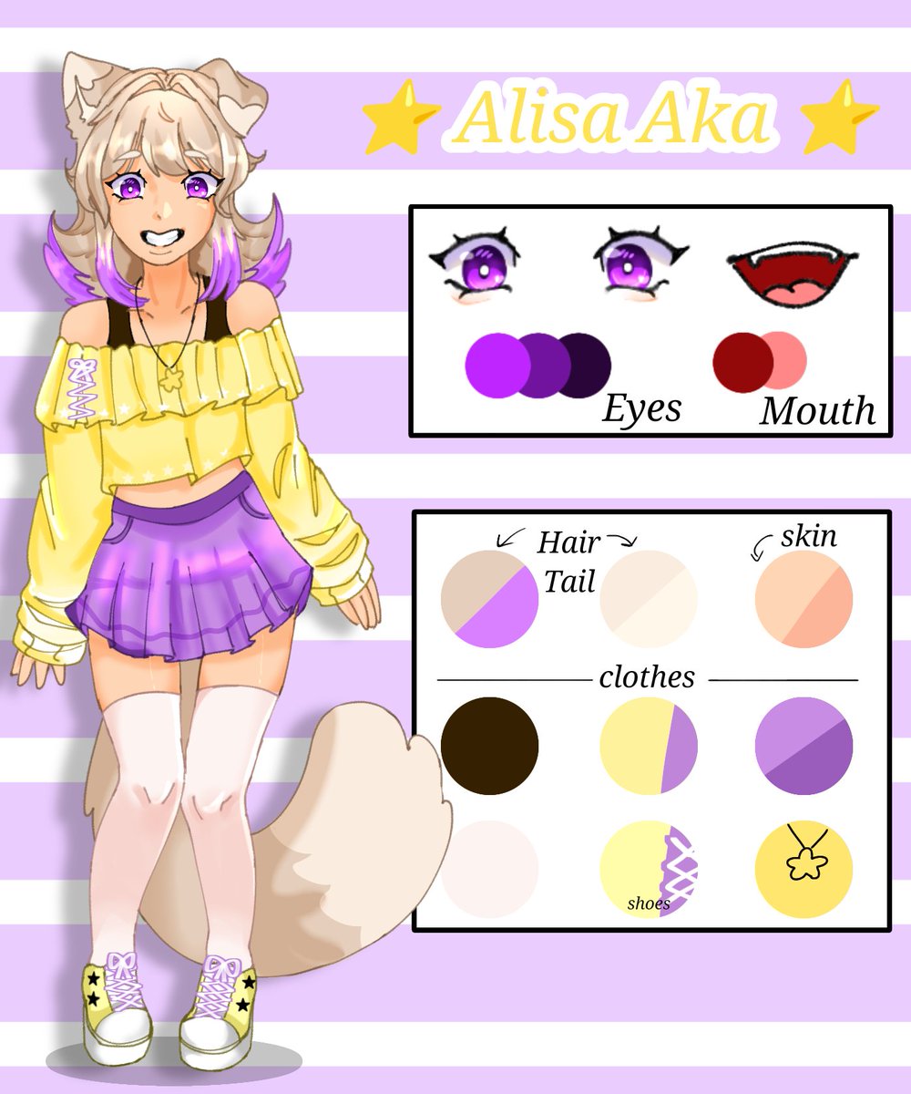 _Akaka_samil_'s tweet photo. ⭐️ my new oc ref sheet ! ✨
•
•
•
•
•
Tags  #art #fanart #drawing #digitalart  #myartstyle  #ibispaintx #ibispaintxart #oc #myoc  #characters #characteroriginal #originalcharacter #ocrefsheet #ocreferencesheet #refsheet #referencesheet https://t.co/iajS8I0CCC