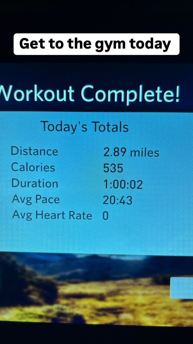 Get to the gym today