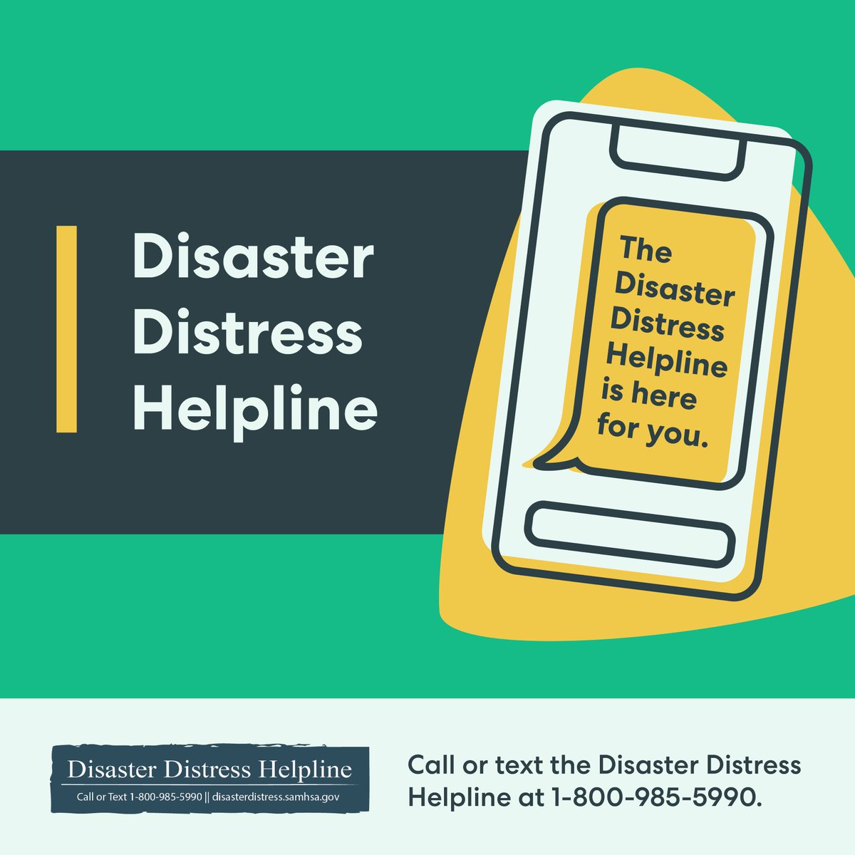 #Wildfires can have an enormous impact on all Californians, including individuals directly impacted, concerned loved ones, &amp; first responders.

The Disaster Distress Helpline can provide immediate counseling 24/7. Call or text 1-800-985-5990. 📞 
samhsa.gov/find-help/help…