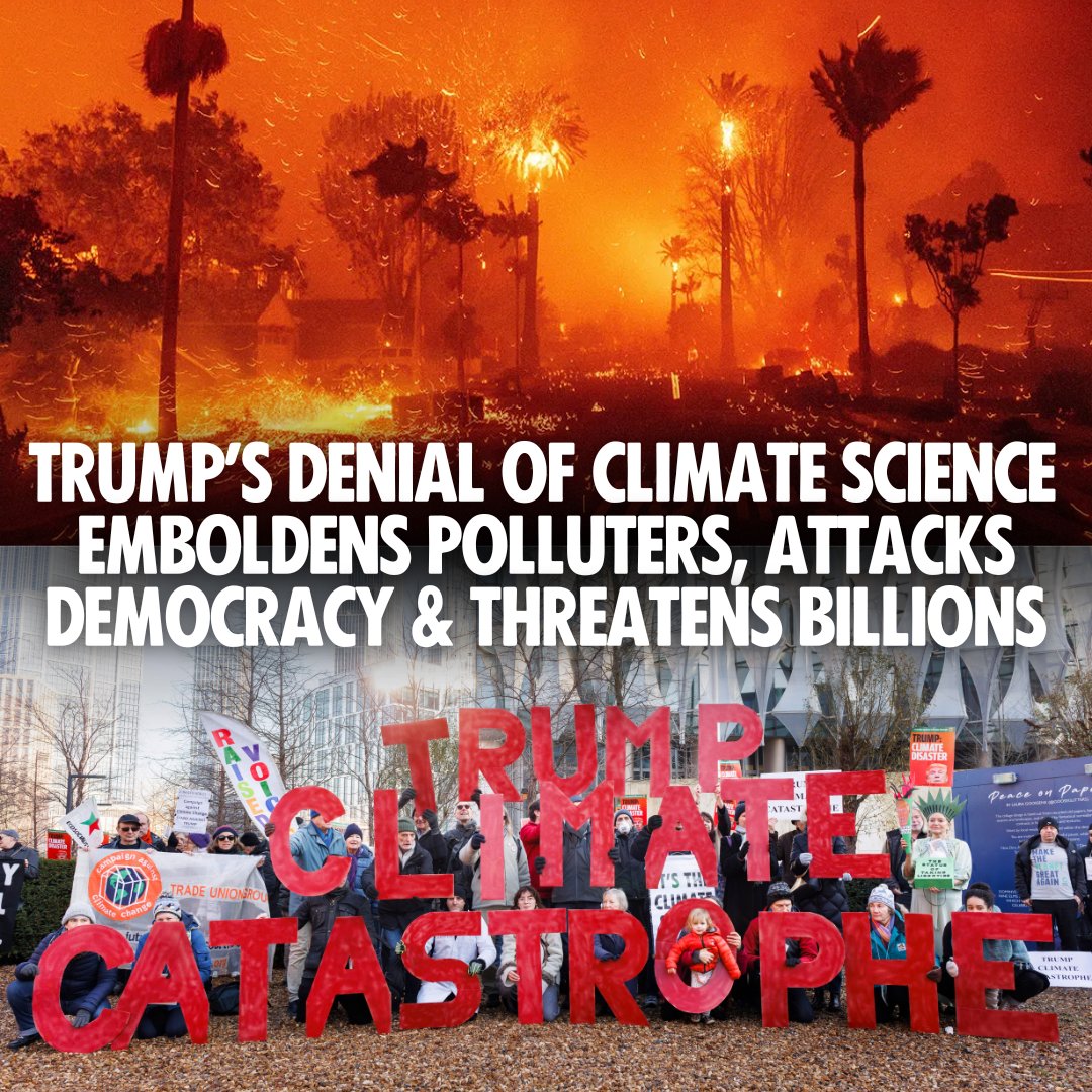 #Trump &amp; the 1% fuel the #ClimateCrisis, ignoring science &amp; endangering billions—especially the poorest

Today, we sent a clear message:
⚠️Climate denial isn’t just words—it’s a death sentence for millions of people, animals and ecosystems
➡️Join us to demand real change