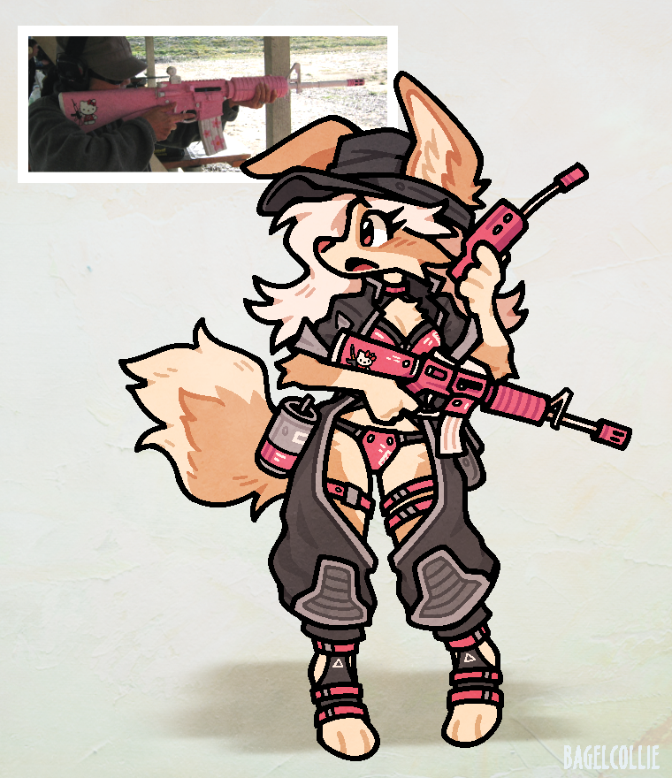 bagelcollie's tweet photo. hello pew pew ~ https://t.co/qCtlptgKQd