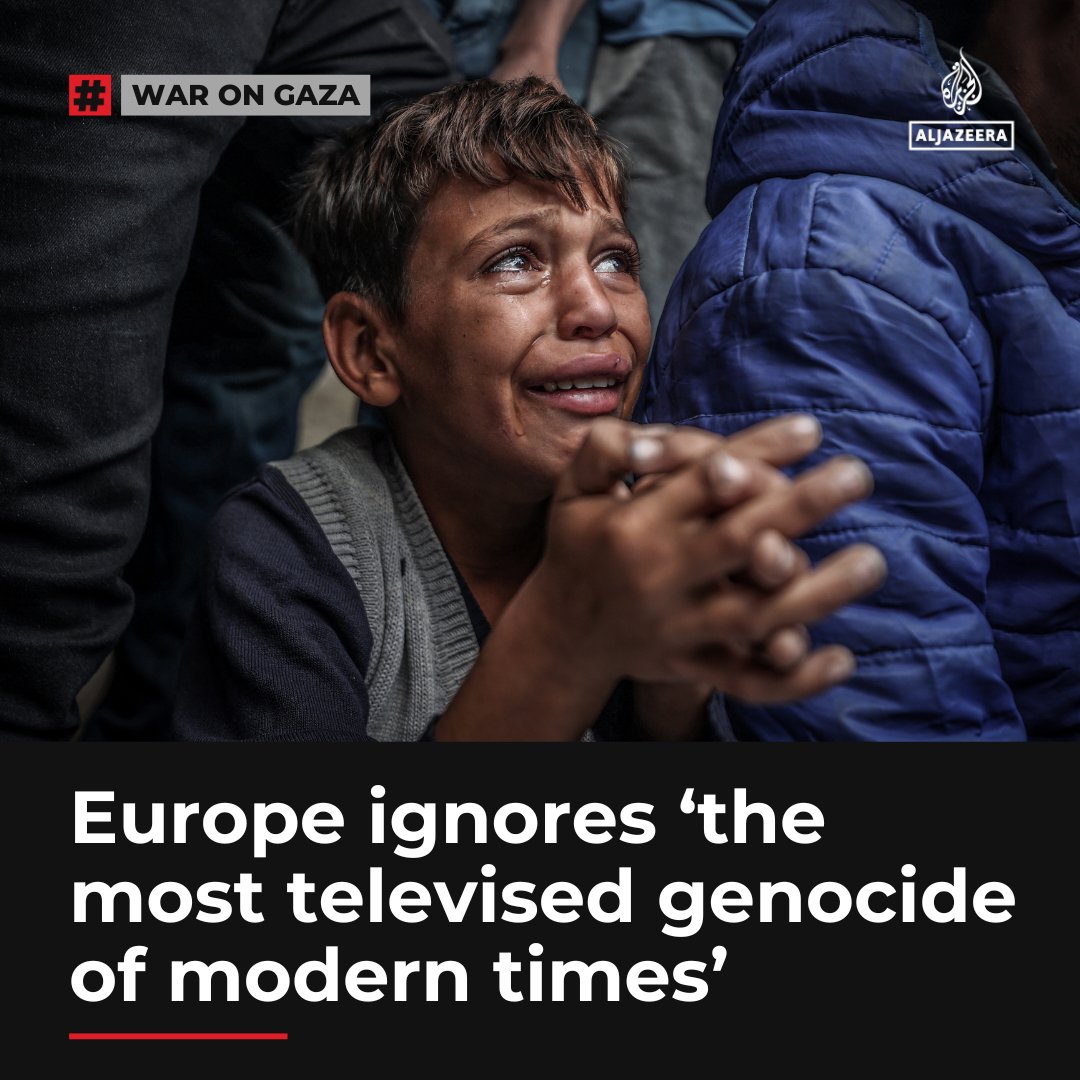AJEnglish's tweet photo. "Europe... ignored the most televised genocide of modern times."

Israeli historian Ilan Pappe shared his sense of shock about Europe’s response to Israel's genocide in Gaza at the European-Palestinian Network’s conference in Denmark.

🔴 LIVE updates: https://t.co/6ECsJ2EHuc https://t.co/h0TT8zHVa1