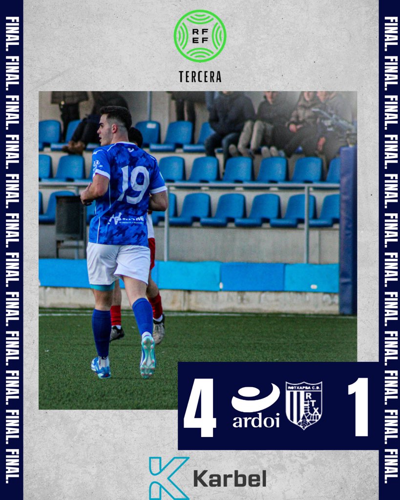 🏁𝗙𝗜𝗡𝗔𝗟 | 4 - 1 |

#ArdoiRotxapea | #TerceraRFEF