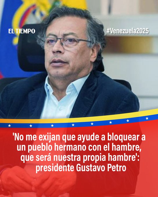 yezidgarciaa's tweet photo. A estos irresponsables del Centro Democrático les importa un bledo la situación de las comunidades fronterizas de Colombia y Venezuela. Y, ahora, menos les importa la soberanía nacional de los países de América Latina. En coro con la oposición venezolana piden intervenciones extranjeras en el hermano país. El expresidente Uribe, el de "La Escombrera", pide intervención militar, y el expresidente Duque le añade intervención "humanitaria". No sería nada raro que ante los éxitos del gobierno del cambio en Colombia soliciten que "de pasada" las tropas invasoras le den el golpe de estado a Petro, que hasta ahora, han sido incapaces de concretar.

@petrogustavo @GustavoBolivar @vovallediaz @CelsoTeteC @lucerokmartinez @PalmaEdwin @CancilleriaCol @usofrenteobrero @RenovacionMag @cutcolombia