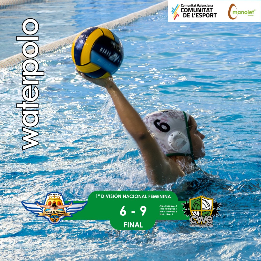 🤽 𝗖𝗶𝘂𝗱𝗮𝗱 𝗱𝗲 𝗔𝗹𝗰𝗼𝗿𝗰𝗼́𝗻 6️⃣ - 9️⃣ 𝗖𝗪 𝗘𝗹𝘅 𝗠𝗮𝗻𝗼𝗹𝗲𝘁 • ¡Concluye el partido en Madrid!
Victoria trabajada de las ilicitanas que caían de uno al descanso (4-3). Igualdad máxima y garra en el cuarto decisivo.
✅ ¡En la zona 🔝!
<a href="/comunitatesport/">Comunitat de l'Esport</a> #CWElxManolet