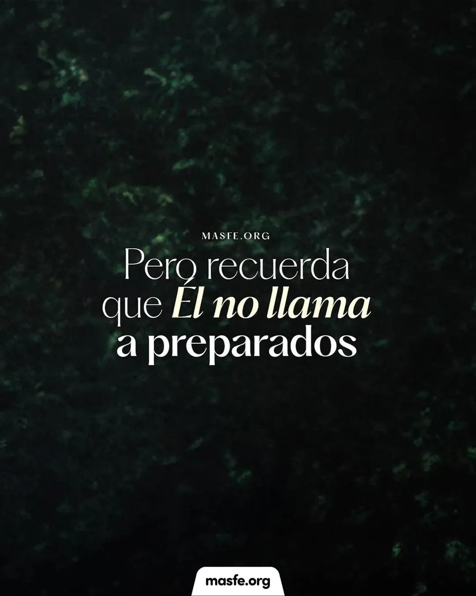 Masfe_org's tweet photo. No digas que no puedes. Dios te ha preparado y lo seguirá haciendo ✨

#masfe #sud #inspiracioncristiana #frasesmotivadoras #llamados #escogidos #llamadospordios #diostellama https://t.co/zvlZracd2l