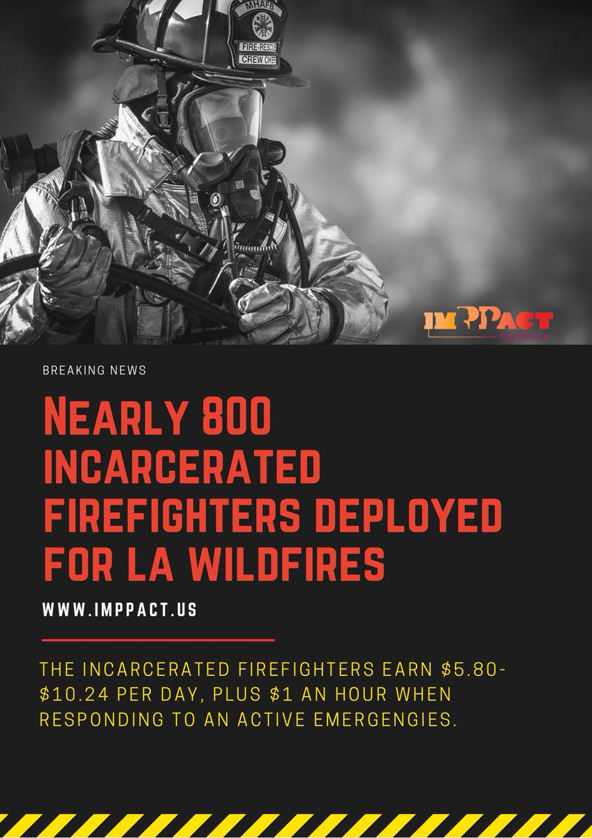 imPPact_us's tweet photo. 783 incarcerated firefighters are helping battle the destructive blazes that are rapidly spreading across southern California as a powerful windstorm devastates the region. -The California department of corrections and rehabilitation (CDCR). #Imppact #ImppactTheCommunity https://t.co/W2A7P1teCk
