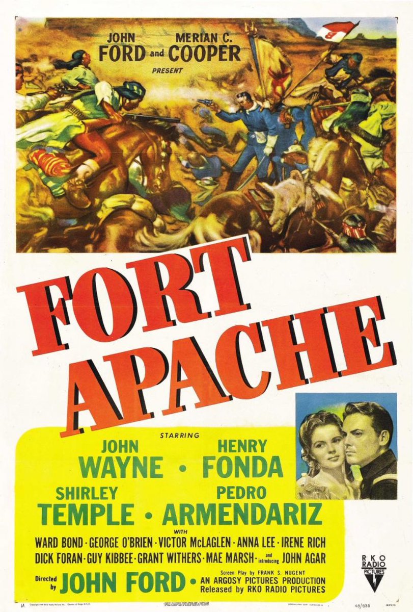 mrkevtoronto40's tweet image. At #FortApache, an honorable and veteran war captain finds conflict when his regime is placed under the command of a young, glory hungry lieutenant colonel with no respect for the local Indian tribe. #henryfonda #johnwayne #shirleytemple