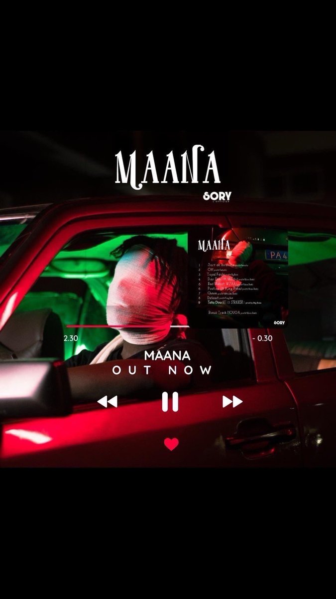 Sory L’Officier, MAANA ici bfan.link/maana. Disponible sur les autres plateformes musicales et réseaux sociaux 
•
•
#sorylofficier #maana
