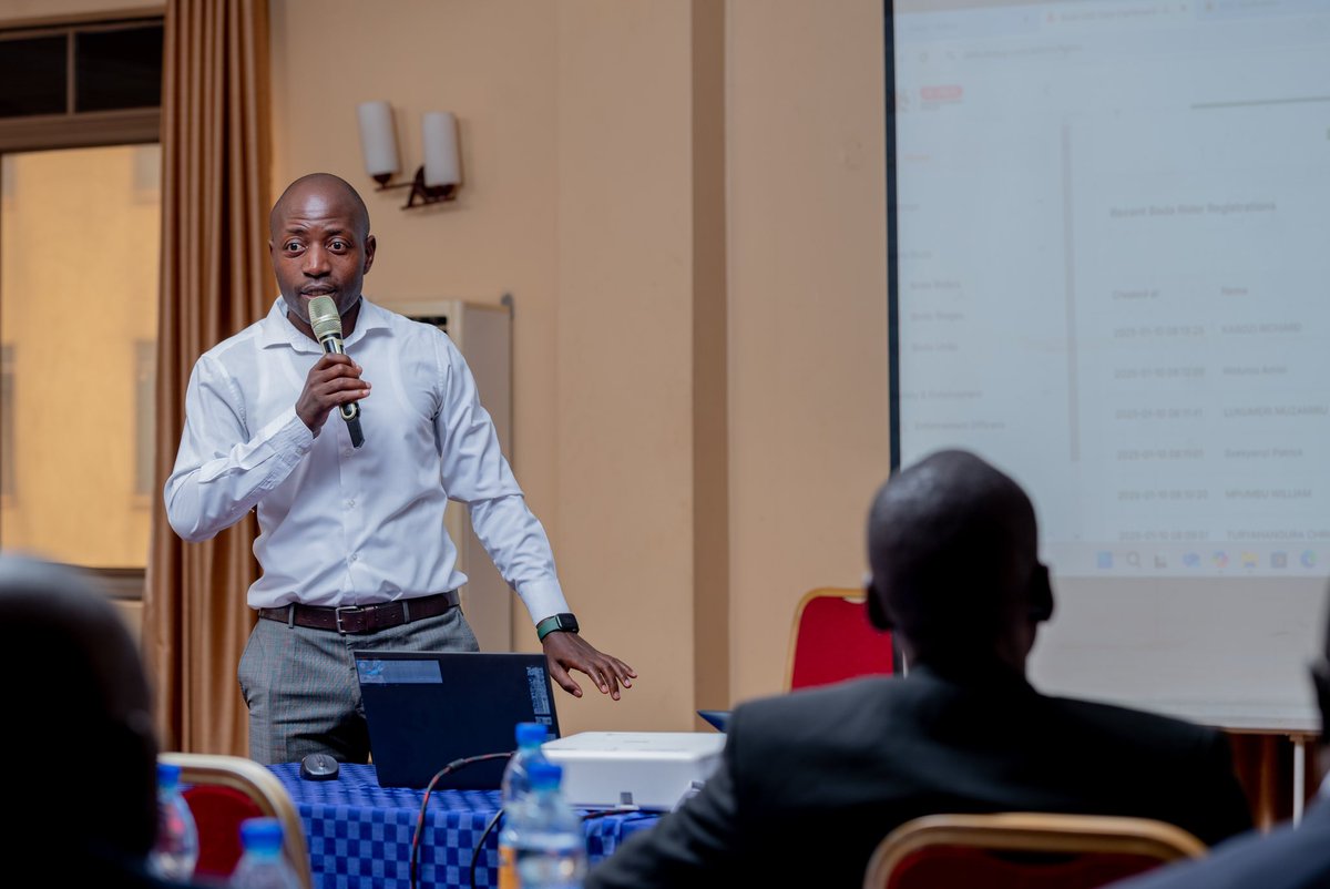 MSA_mubs's tweet photo. Boda Boda riders, get ready!
Yesterday, the GTRIS model was presented to ULGA, UAAU, and the National Boda Boda Union. This innovative revenue collection system promises to empower riders across Uganda.
#SimbulaNeKaCyber #UnionMobilityApp
#NationalBodaBodaStageDevelopmentModel https://t.co/wIgDUpZjbV