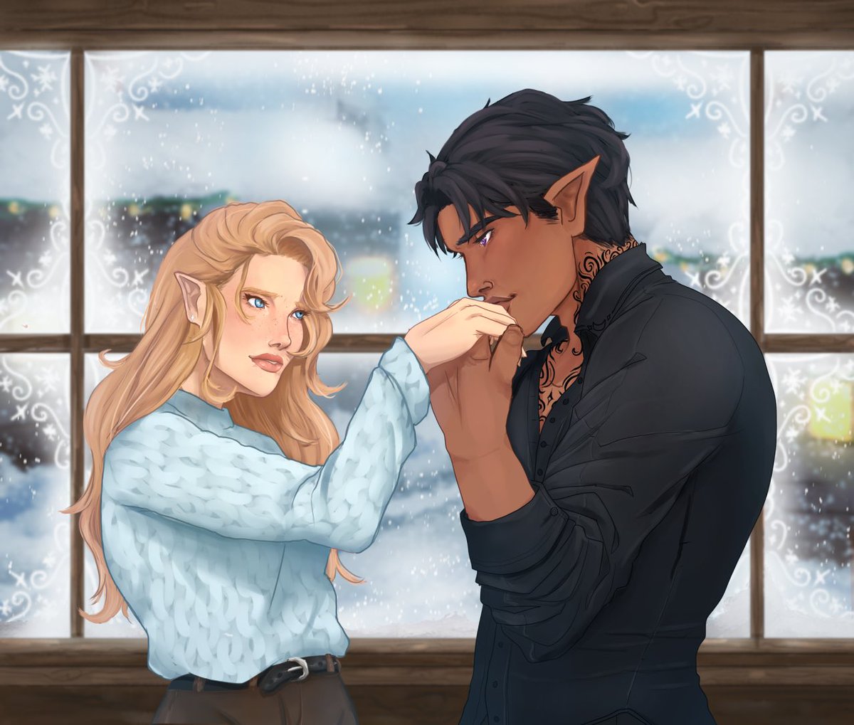 TheReddCrane's tweet photo. Feysand for a recent commission over on tumblr! https://t.co/vrEKGb393M