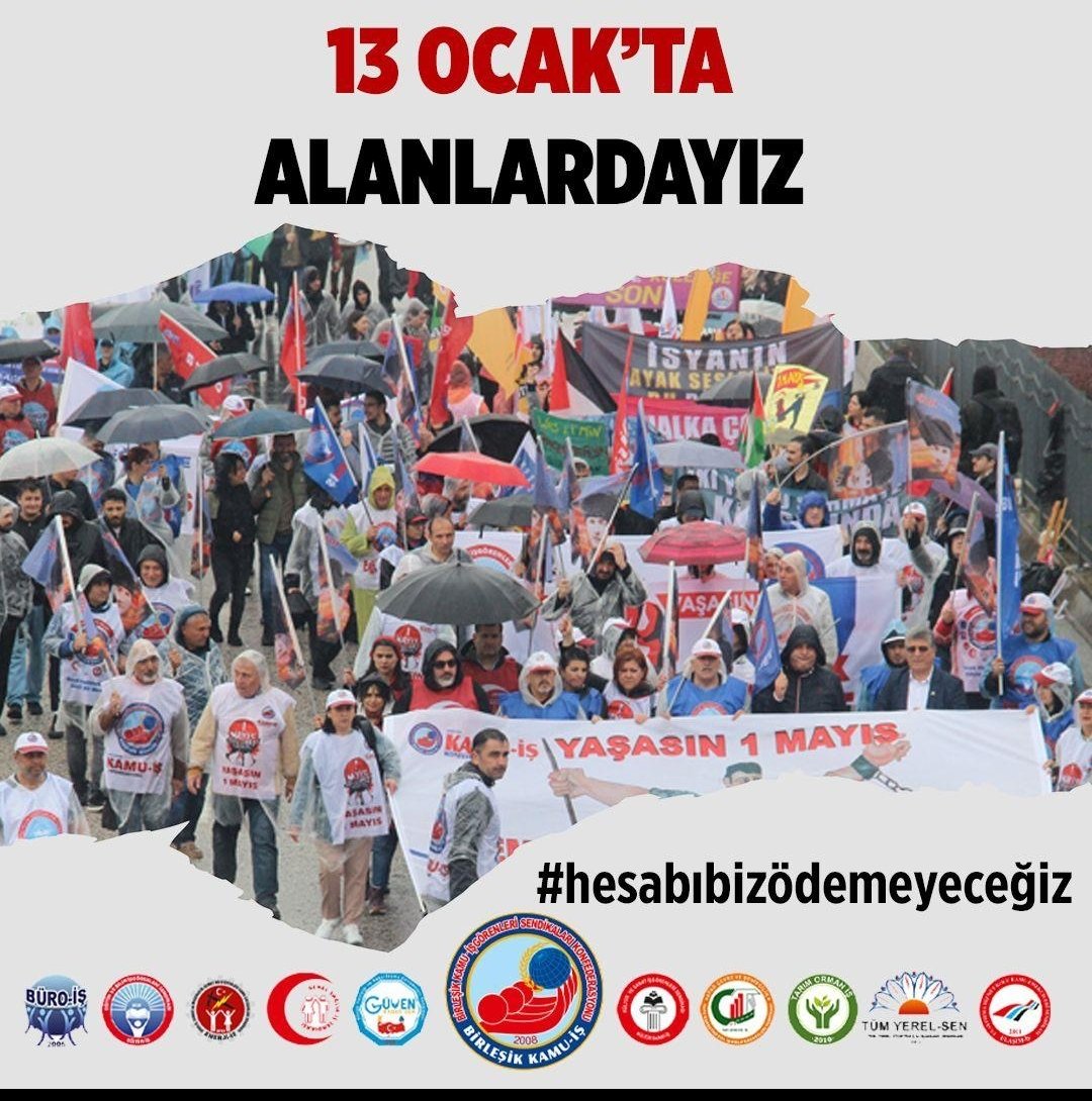 13 Ocak, 
ders alanlarda olacak

#hesabibizodemeyecegiz