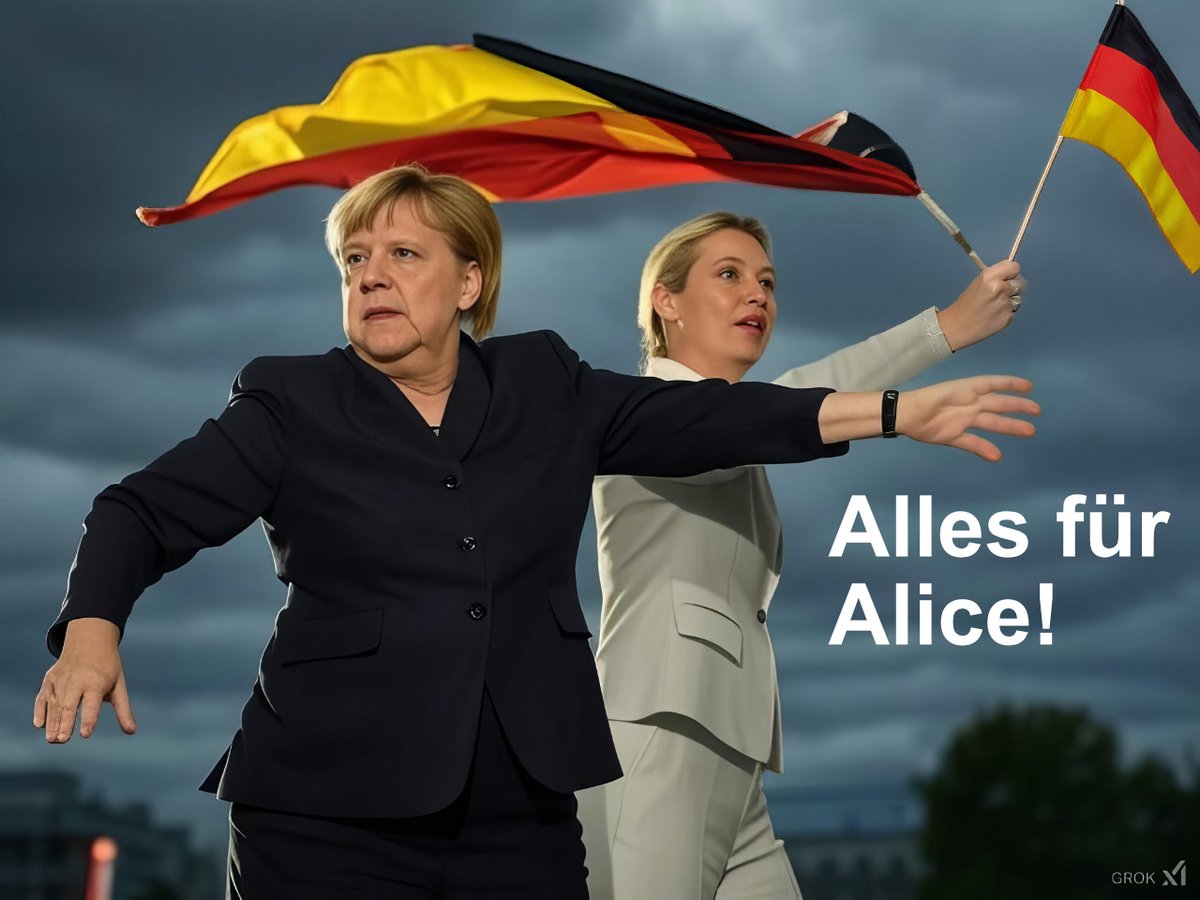 schlafdecke's tweet photo. @Alice_Weidel Genau - Die Deutschlandfahnen gehören zur AfD, zur neuen Kanzlerin #AliceWeidel https://t.co/A5UKBm6SjT
