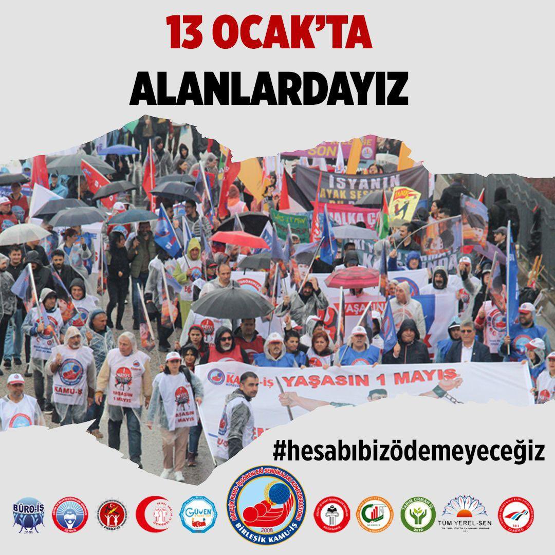 yeliznaz1978's tweet photo. Emekçiye asgari, patronlara azami destek veren iktidara sesleniyoruz:
Hesabı Biz Ödemeyeceğiz! 
13 Ocak'ta alanlardayız. 
#hesabibizodemeyecegiz https://t.co/WAtVehXh3l