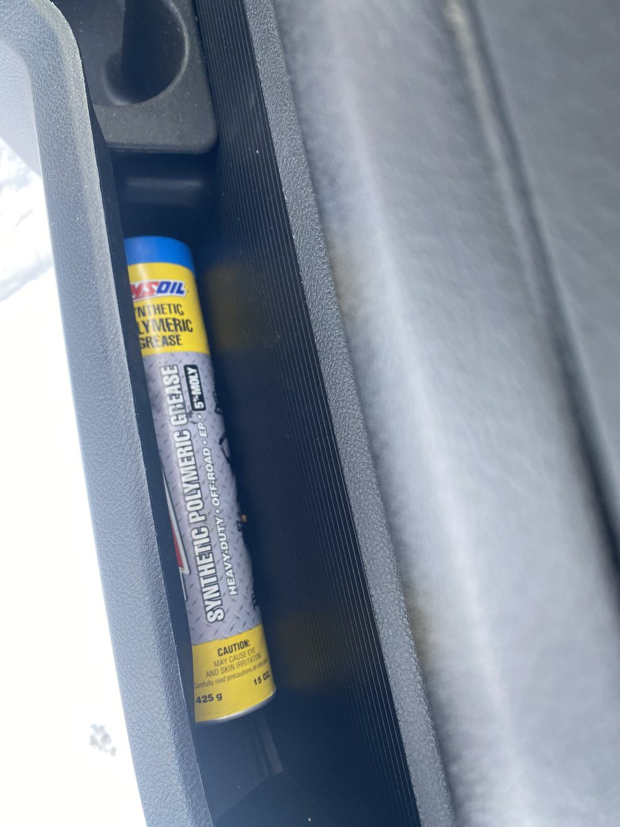 Am I the only weirdo who has a tube of grease in my trucks door side pocket?  
#preventativemaintenance #ontag #amsoil  #HauptTLM