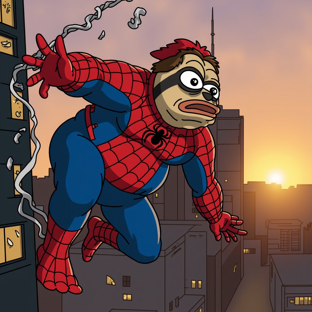 Leolio31's tweet photo. Tom is too fat to swing between buildings @TomCoinMvx 🕸️ https://t.co/FBEimTYKpX