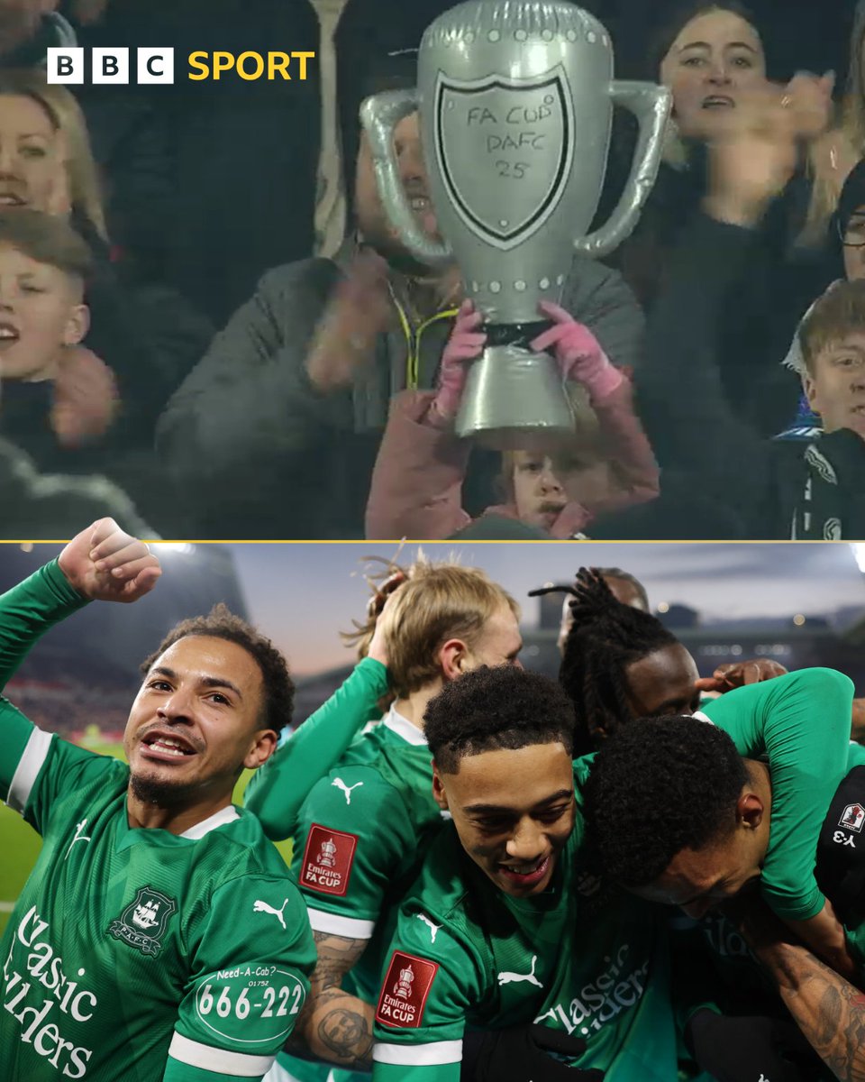 The FA Cup dream is still alive for Plymouth after their stunning win at Brentford! 💚🏆

#BBCFootball