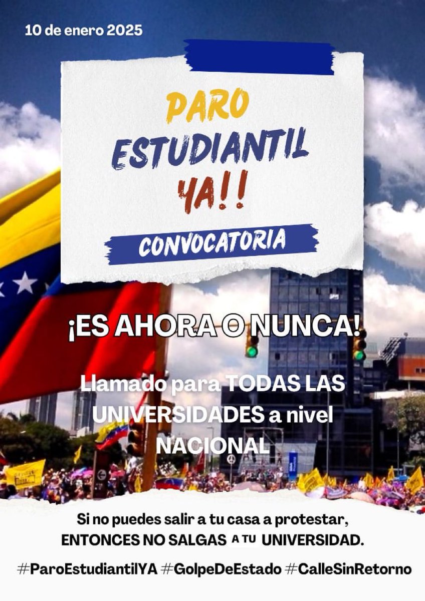 Propongo a quemar caucho en todo el arco de la Universidad de Carabobo