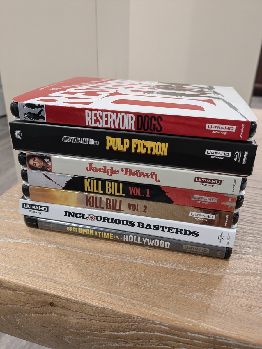How many Quentin Tarantino's movies on 4K Ultra HD Blu-ray do you own? Only a few more to go. #Quentintarantino