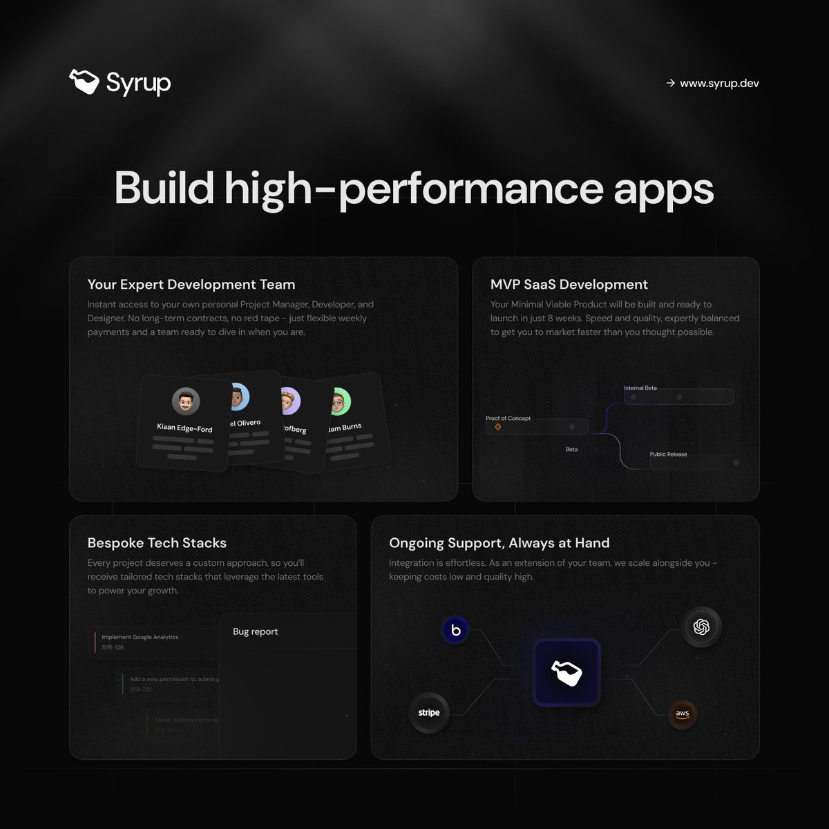 syrupdev_'s tweet image. Transform your ideas into reality with our cutting-edge development solutions. At Syrup, we specialize in creating apps that not only meet your needs but exceed your expectations in performance and innovation.

Whether you&apos;re starting from scratch or optimizing an existing app,…