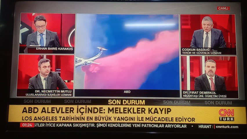 “ABD alevler içinde: Melekler kayıp” diye bir KJ yazan televizyon asıl sen kayıpsın, kaybolup gitmişsin!

İyi misiniz siz?
Algı imparatorluğunun ayartıcı şeytanlarını melek diye sunan kafa neyin kafasıdır acaba?

Hollywood New York Los Angeles yangını 150 milyar dolara mal oldu!