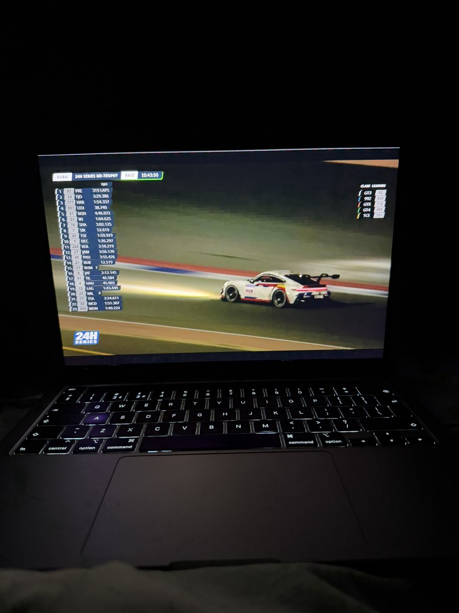 A few years since I’ve been at this race - I can’t help but tune in ‘for a bit’ …. Which quickly turns into having my laptop playing it for the full 24Hours! 😂👌🏼

Loving Darren Leung driving both  #991 #777 BMW’s … and both cars currently in the lead pack! 😅

#24HDubai2025