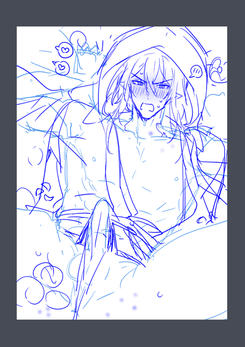 表紙ラフ直した
やぱ余裕綽綽なスイレンさんがラブラブ叡智で照れてるところが描きたかった 