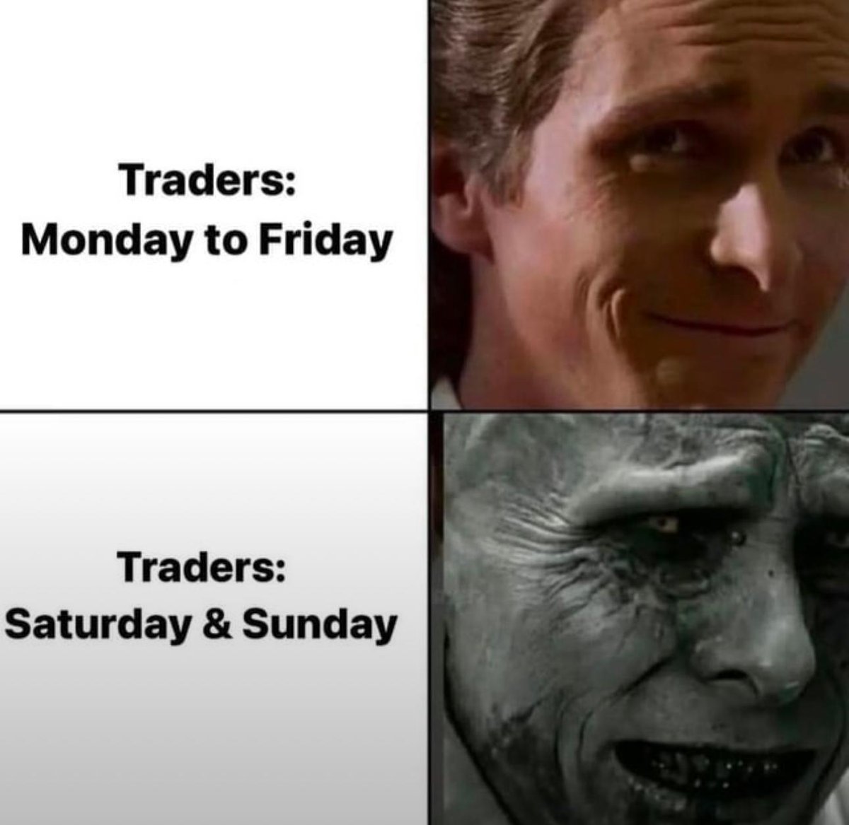 What do you do when market is closed? Do you go crazy? Get drunk?
or just enjoy the regular life?