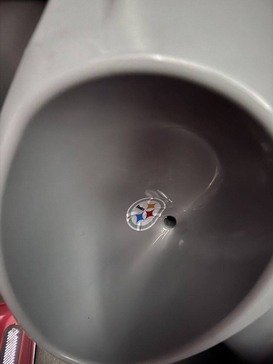 KevinAdams26's tweet photo. Baltimore Port a Johns have these in the urinals. I had to piss so bad. The line took forever. I feel bad even admitting this. Don’t think any different of me. Naturally I sucked it up and pissed on the floor. 

Here We Go Steelers. https://t.co/ji0t3pXtK6