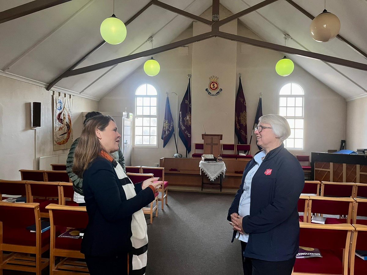 VikkiSlade72's tweet image. great to visit Wimborne @salvationarmy &amp;amp; talk to Major Denise about prospects for their small congregation &amp;amp; fabulous facility. They are Keen to support the community relieving poverty &amp;amp; building resilience.
Looking forward to working with them however I can