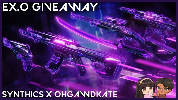 💜EX.O VALORANT BUNDLE GIVEAWAY!💜 

How to enter: 
♡ Follow us on Twitter <a href="/ohgawdkate/">QoR Ohgawdkate☀️🍉 | CUPID'S CROSSHAIR FEB 21-22💘</a> <a href="/synthics/">Ghost Synthics 🍵</a> 
♡ Like and retweet this post! 
♡ Tag 2 friends in the comments! 
♡ Must have Paypal!

･ﾟ: *✧･ﾟ:* *:･ﾟ✧*:･ﾟ･ﾟ: *✧･ﾟ:* *:･ﾟ

BONUS ENTRIES 
☆ 1+ Follow