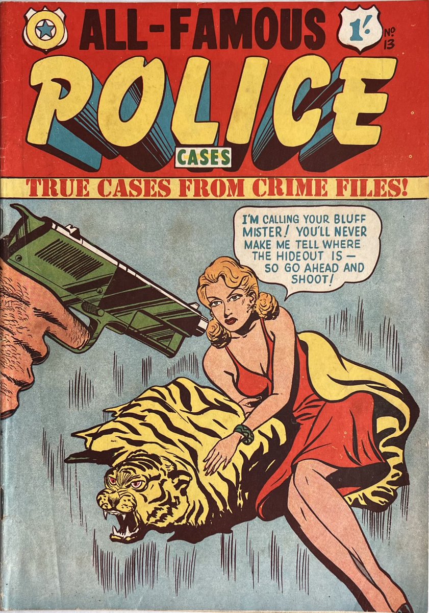 StuartKells's tweet photo. A nice find from the Tyabb packing house yesterday. Published by Sydney imprint Action Comics #PoliceCases #ActionComics #pulp https://t.co/OaYdxCOy9i