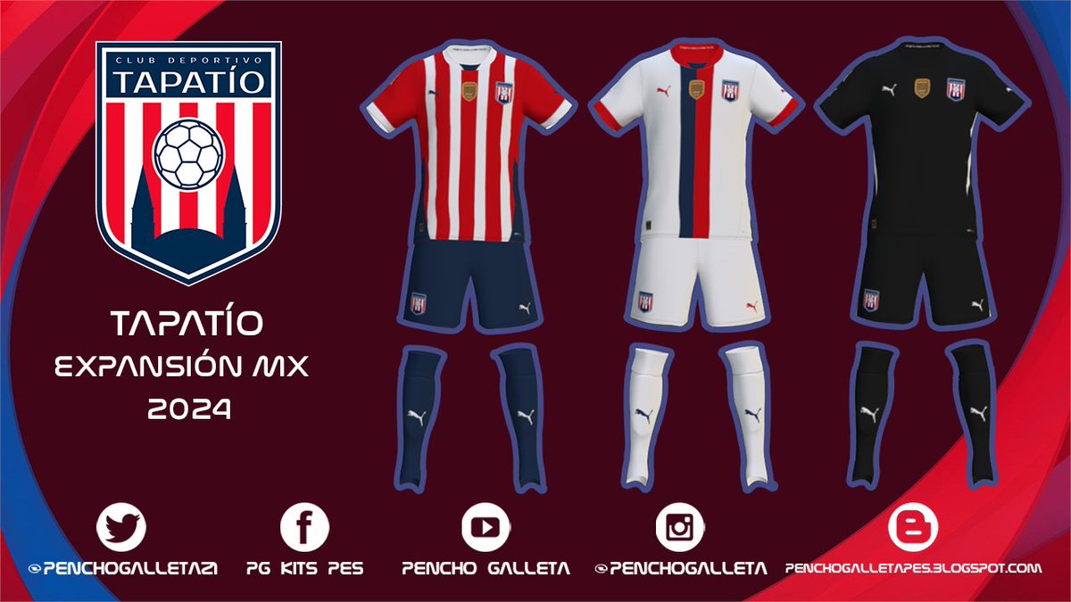 penchogalleta21's tweet photo. TAPATÍO KITS 2024 #PES2021 🇲🇽
LINK: ➡➡https://t.co/TbvHO62r5B⬅⬅
#MexaPower 🇲🇽 #PS4 #eFootballPES2021SEASONUPDATE https://t.co/hRknLxhJ5g