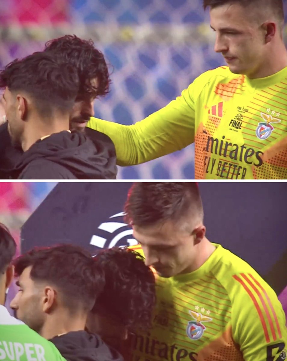 Um Gigante na baliza e um Coração ainda maior, Trubin a reconfortar Trincão ! 🥺