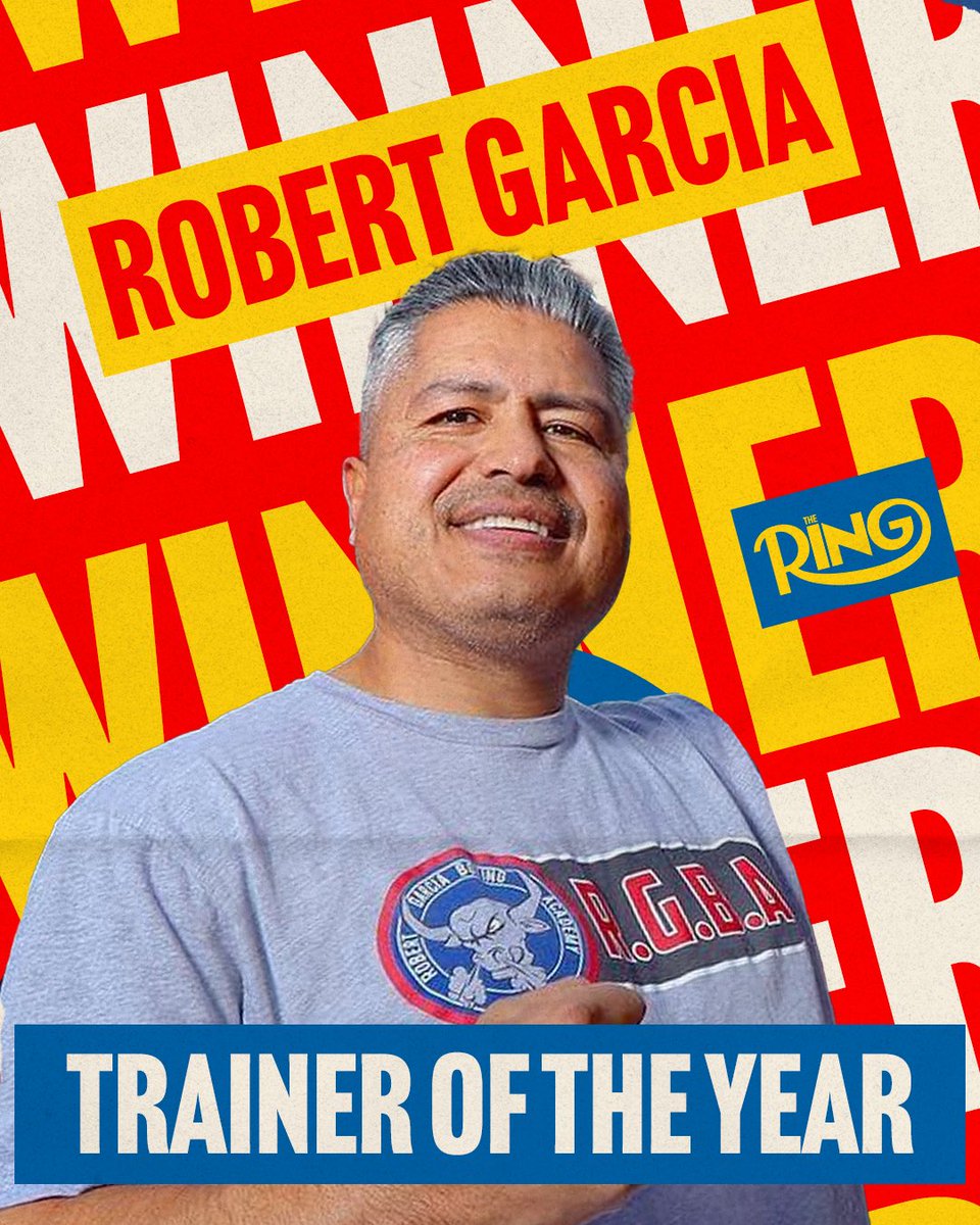 ringmagazine's tweet photo. 🏆 Robert Garcia has won The Ring Trainer of the Year award #TheRingAwards https://t.co/RWLxH75UTo