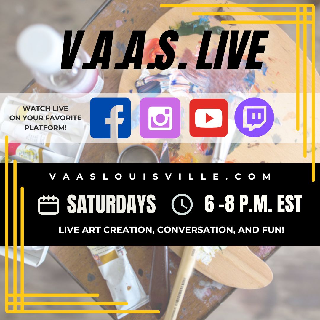 VAASLouisville's tweet photo. 🎥✨ We’re Going LIVE Tonight!
Join us from 6-8 PM on your favorite streaming platform—Facebook Live, Instagram Live, YouTube, or Twitch!
Don’t miss this chance to connect, be inspired, and create with us! 🎨💬
#VAASLive #ArtCommunity #CreativeJourney #ArtTalks https://t.co/1OvqlIIz42