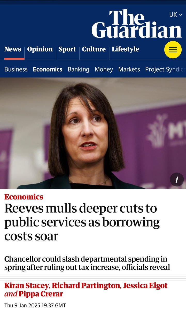 Is there anyone in the Labour Party who doesn’t know where this  could end up? 

Farage will be punching the air tonight. 

If we turn on our own supporters &amp; fail to challenge the unequal distribution of Britain’s resources the polls will get much worse.

theguardian.com/business/2025/…