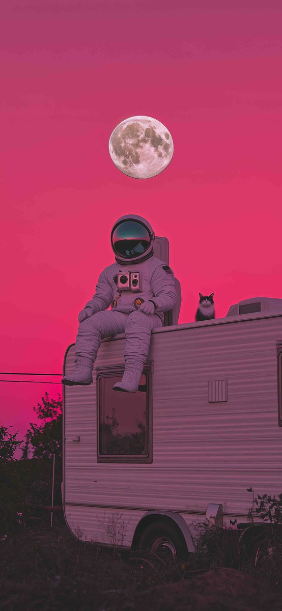 Aesthetic wallpaper 👨‍🚀🐈‍⬛
