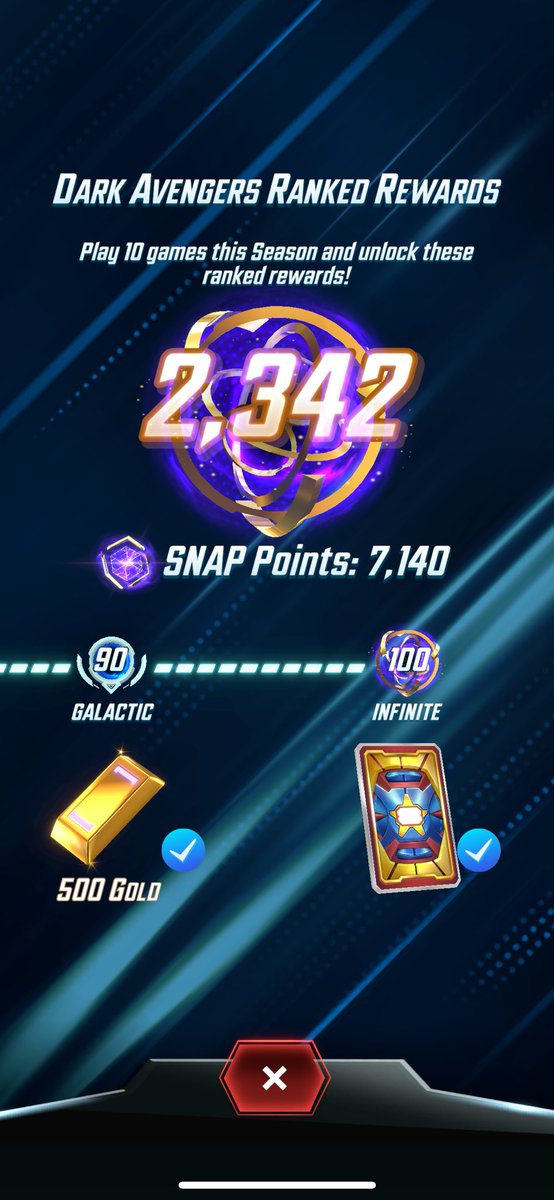 KFE_3_Snap's tweet photo. Infinite with High Evo &amp; Pals. Stack a lane with 1s, cyclops, and maybe R&amp;G, then drop the hulk bomb on t-6. Red Guardian great tech for Cage or Dracula. @SnapDecks @MarvelSnapRocks https://t.co/RtcQJyFXuG