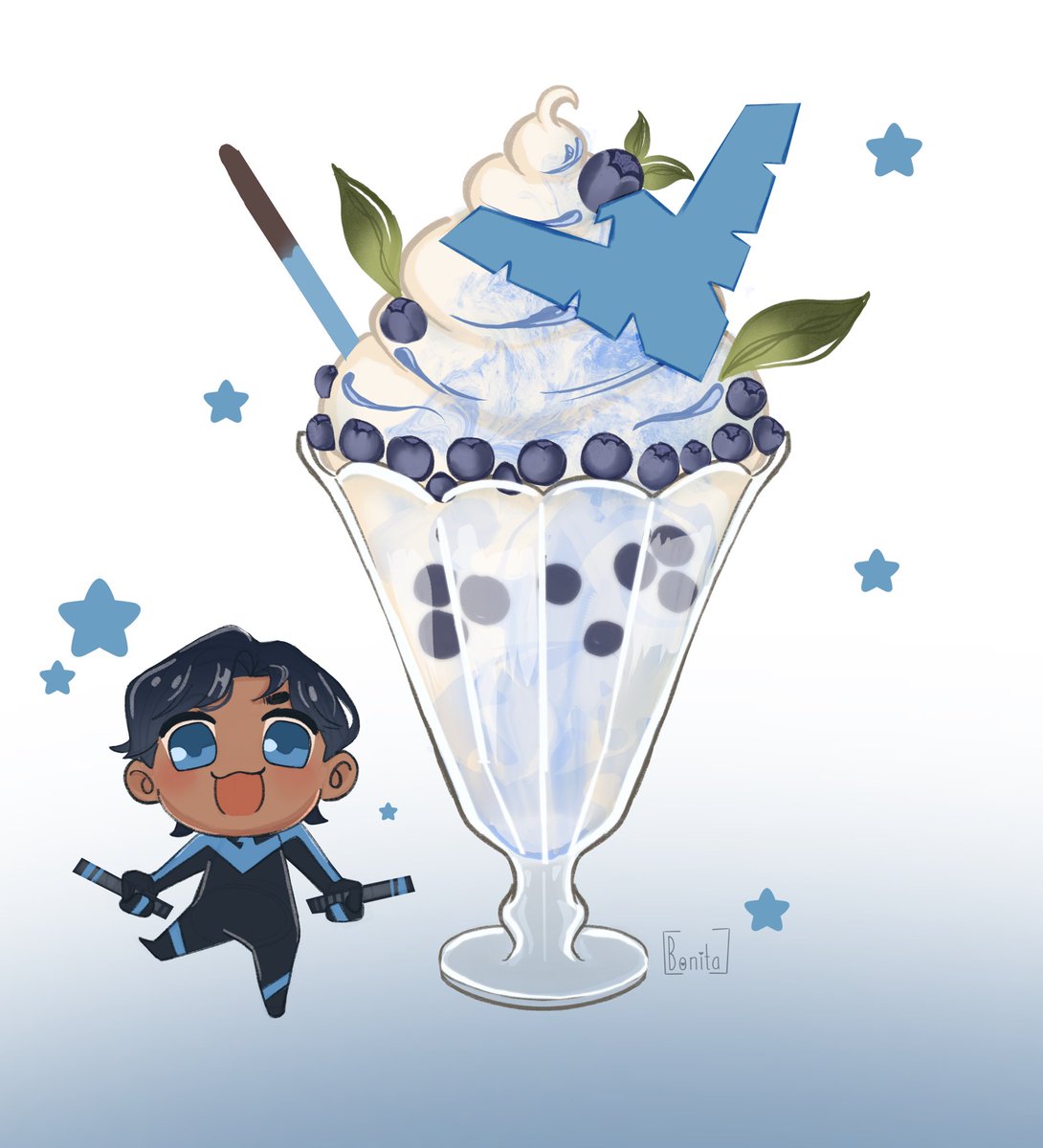 Bonitacitaa's tweet photo. Lil Nightwing! with big ice cream 🩵🍨
#nightwing #dickgrayson #batfamily https://t.co/uOmeR9lo94