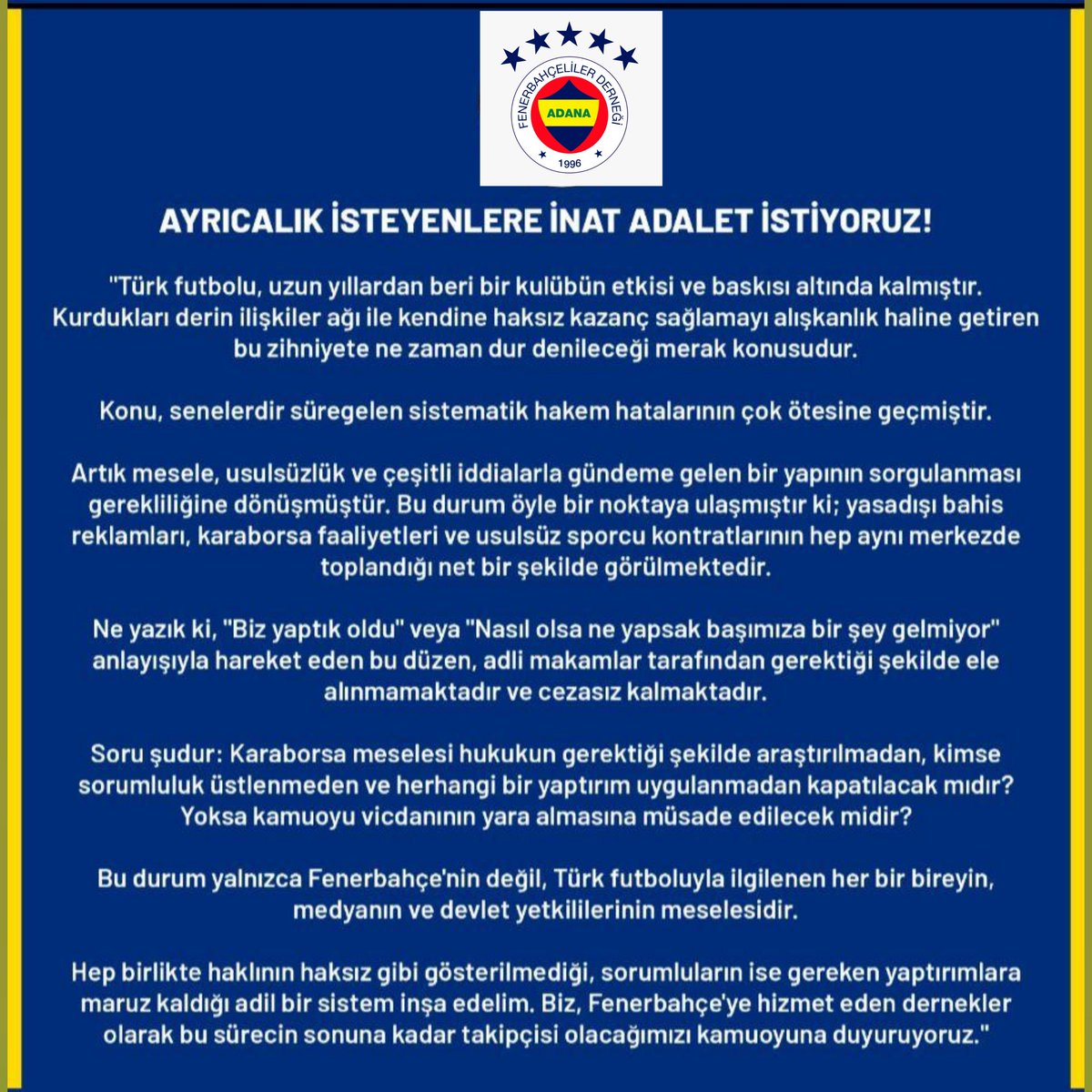 AYRICALIK İSTEYENLERE İNAT ADALET İSTİYORUZ
sozcu.com.tr/ali-koc-gundem…