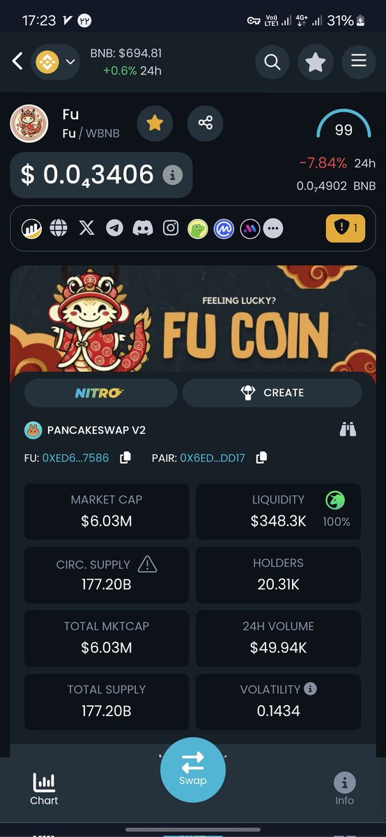 a315sn's tweet image. این عکس چیو نشون میده؟
.
.
.
فعلا بگم هیچ ارزی هم رده #Fu
اینجوری امنیتش بالا نیس
.
توی روزهای آینده بررسی های بیشتری میزارم براتون

#memecoin 
#FUtoken 
#fu