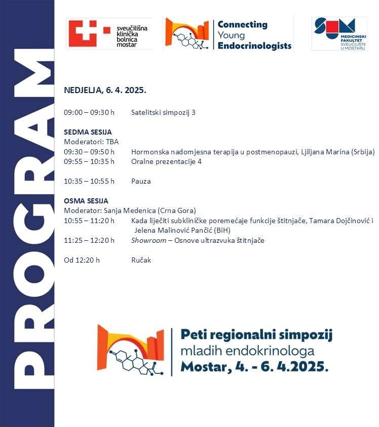 Croatian young endocrinologists (@croendoyoung) on Twitter photo We're thrilled to announce that the program for 5RSYE is out! 🗣️
Registration and abstract submissions will be opening soon! ✅
Stay tuned! 🔝
#5RSYE <a href="/AnteMan_/">Ante</a> <a href="/ZibarKarin/">Karin Zibar Tomsic</a> <a href="/LjiljanaMarina/">Ljiljana Marina</a> <a href="/anja_barac/">Anja Barač Nekić</a> <a href="/md_taca/">Tamara (Knezevic) Dojcinovic</a> <a href="/EmirMuzurovic/">EndoM@ne</a> <a href="/iva_ivche_vd27/">Jelena Malinovic Pancic</a> <a href="/Sanja05055579/">SMed</a> <a href="/MladiEndo/">Srpski Mladi Endokrinolozi SENSE</a> We're thrilled to announce that the program for 5RSYE is out! 🗣️
Registration and abstract submissions will be opening soon! ✅
Stay tuned! 🔝
#5RSYE <a href="/AnteMan_/">Ante</a> <a href="/ZibarKarin/">Karin Zibar Tomsic</a> <a href="/LjiljanaMarina/">Ljiljana Marina</a> <a href="/anja_barac/">Anja Barač Nekić</a> <a href="/md_taca/">Tamara (Knezevic) Dojcinovic</a> <a href="/EmirMuzurovic/">EndoM@ne</a> <a href="/iva_ivche_vd27/">Jelena Malinovic Pancic</a> <a href="/Sanja05055579/">SMed</a> <a href="/MladiEndo/">Srpski Mladi Endokrinolozi SENSE</a>