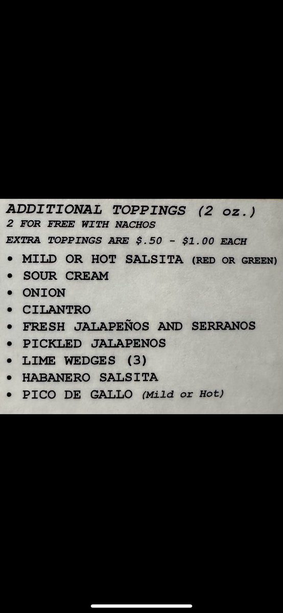 Dress up your tamales! 😍🌮

Take your tamales to the next level with all the toppings—pico de gallo, sour cream, cheese, salsa, and more! Perfect for those who love a little extra flavor.

Check out our topping options and pricing in the pictures.
