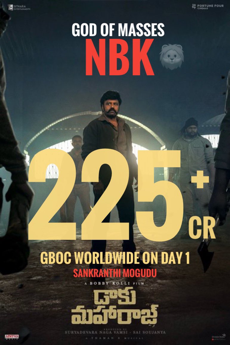 palnaaduu's tweet image. Box Offica AmmaMogudu Balayyaa 🥵🥵🥵

Chirutha ki em Thelusu ra Simham 🦁 Debba Vadabba ki Telusu Nandamuri Debba 

#DaakuMaharaaj #JaiBalayya #GodofMassesNBK