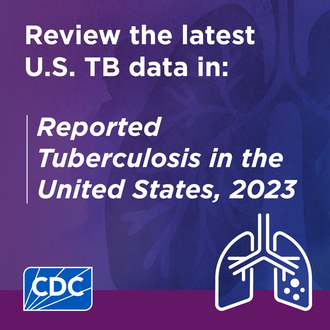 TB cases in the U.S. have risen for the past 3 years. Health care providers can take action to end TB by remembering to think, test, and treat #TB. Read more about TB data: bit.ly/3AGxGhs