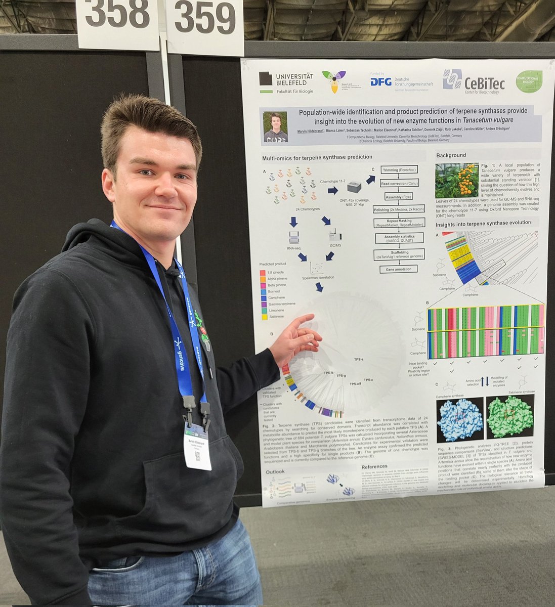Presenting my project about genetics of terpenoid synthesis in tansy at the Plant and Animal Genome Conference #PAG32 in San Diego ☀️🇺🇲